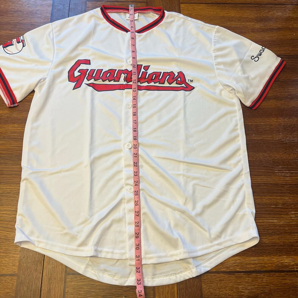 Cleveland Guardians Hunter Gaddis Jersey XL White Button Up Baseball MLB New 33 - Picture 12 of 13